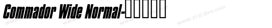Commador Wide Normal字体转换